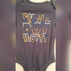 4/$12 Dark purple Small But Mighty onesie